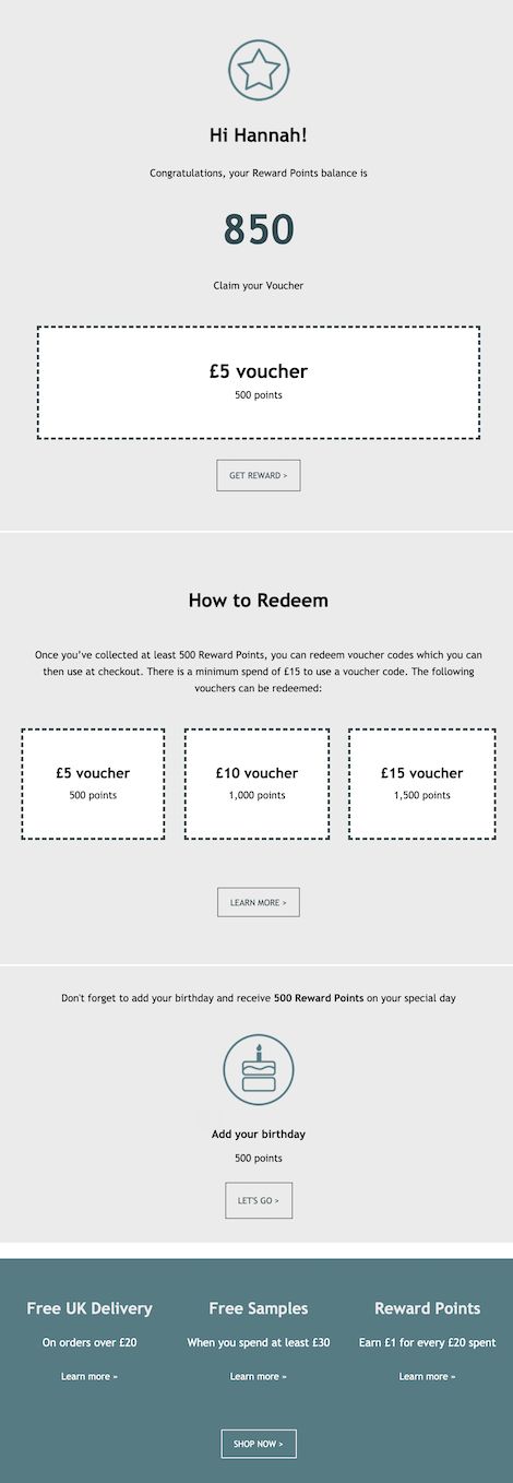 Bath and unwind email