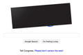 English: Screenshot of Doodle from Google in protest to SOPA