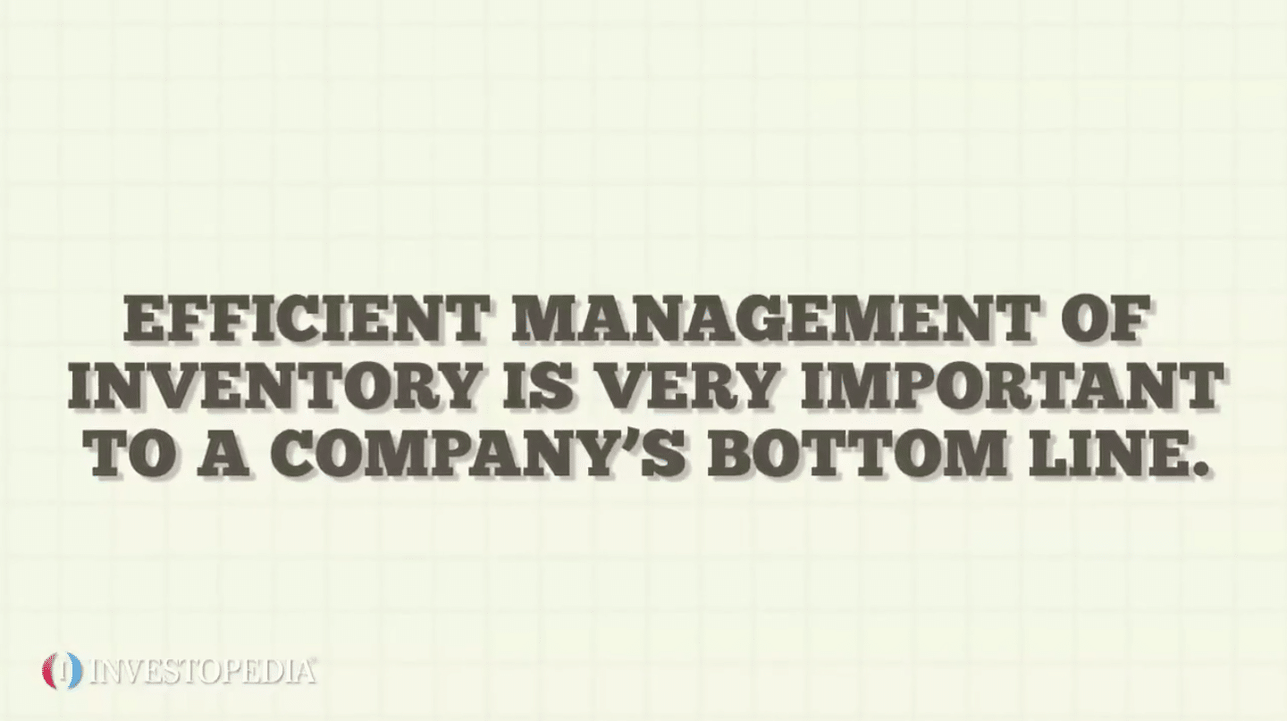 Image with the text: “Efficient inventory management is critical to a company’s bottom line.”