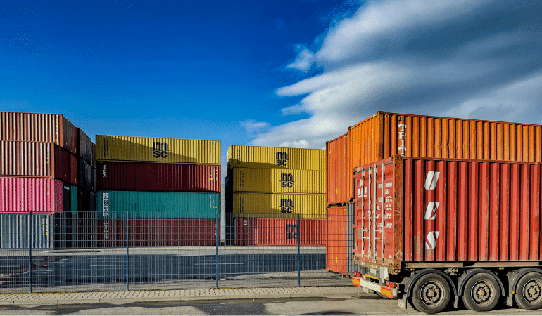 Truck and Containers